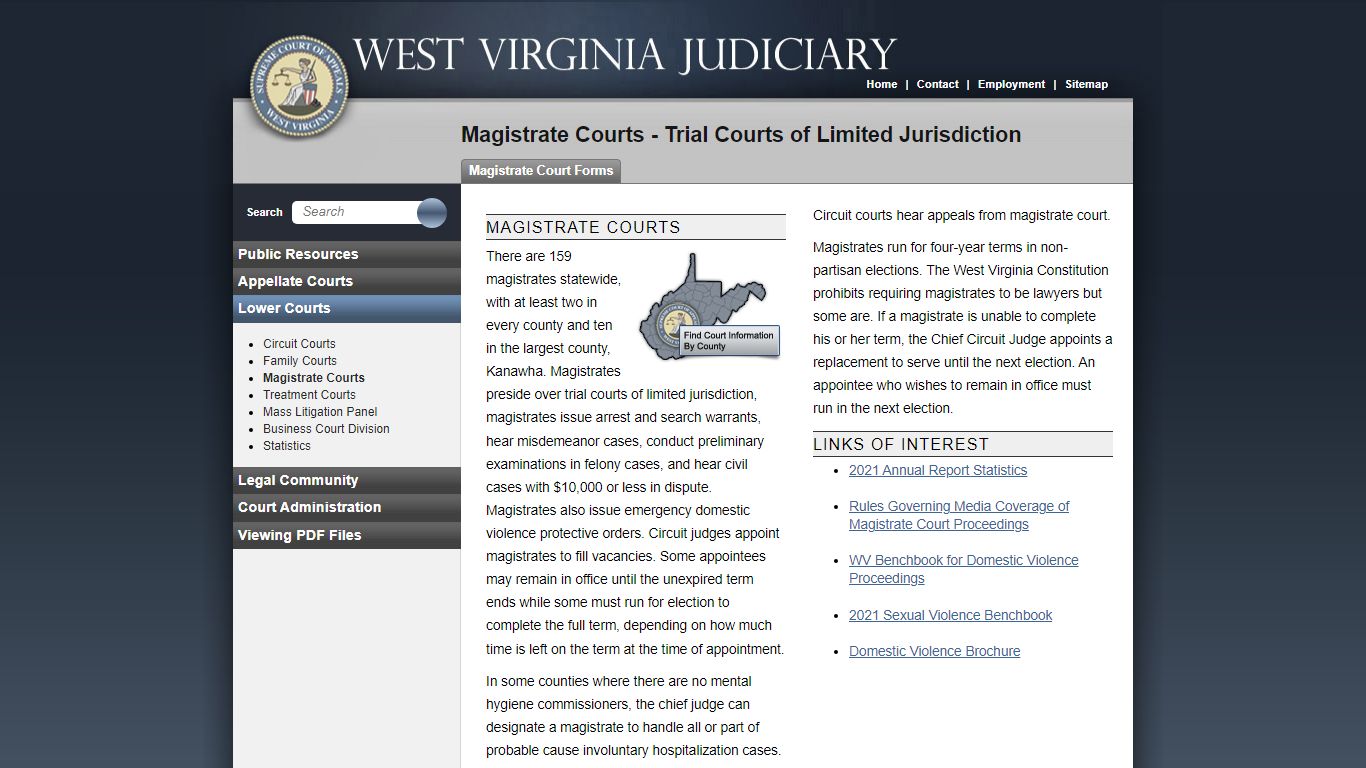 Magistrate Courts - West Virginia Judiciary